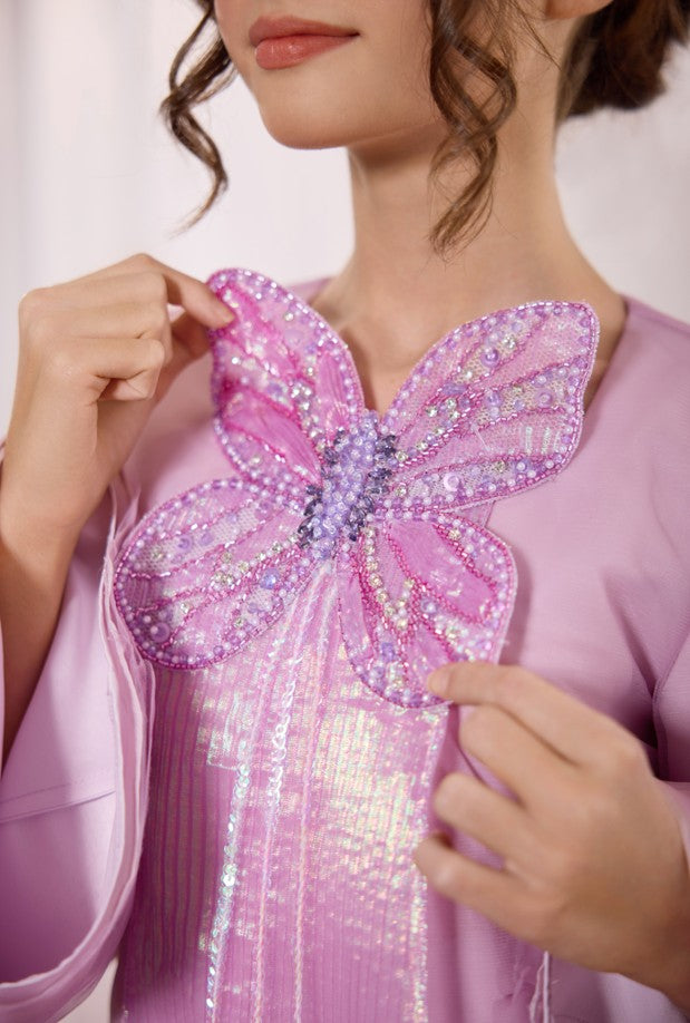 Scarlet Kids Orchid Butterfly Sequin Jalabiya
