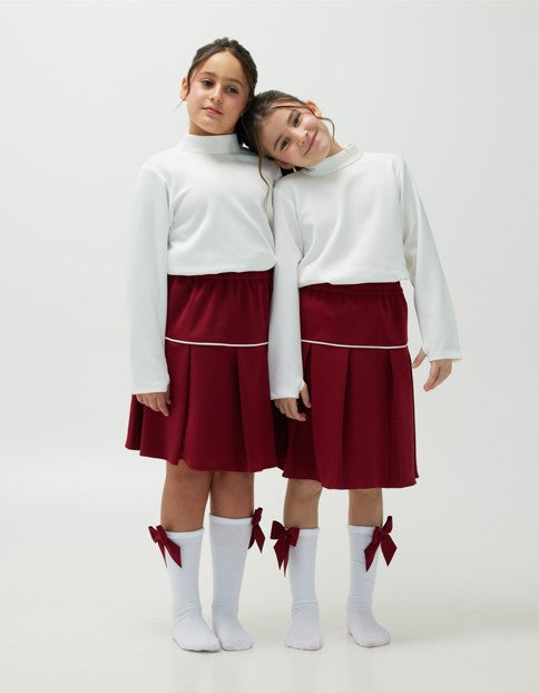 Qatar National Day 2024 Girls' Highneck Top and Skirt