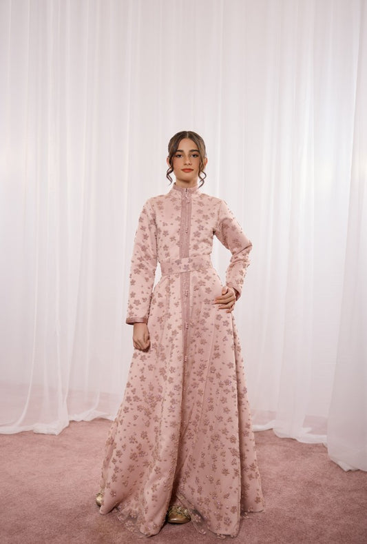 Scarlet Kids Peach Floral Kaftan