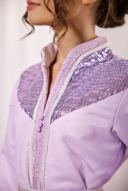 Scarlet Kids Lilac Textured Bodice Kaftan