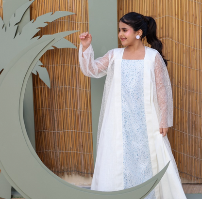 Sleeveless Long Jalabiya with Cape