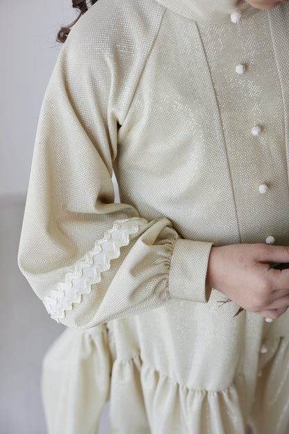 Long Puffy Sleeves Dress