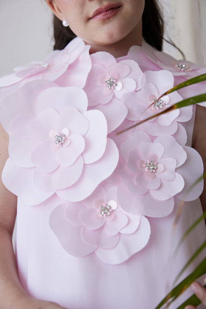 Sleeveless Dress With 3D Flower