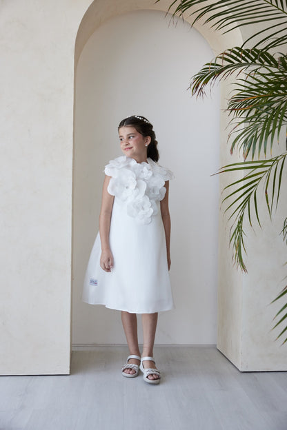 Sleeveless Dress With 3D Flower