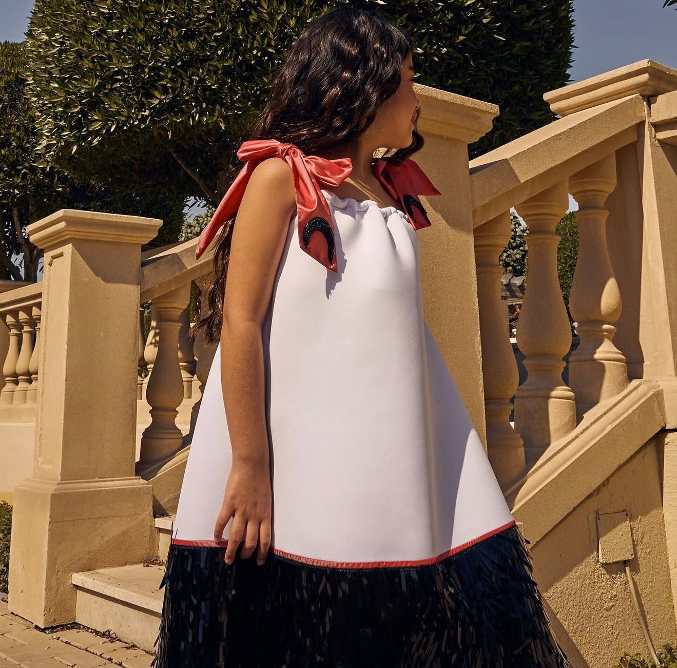 Moonlit Shoulder Bow Dress